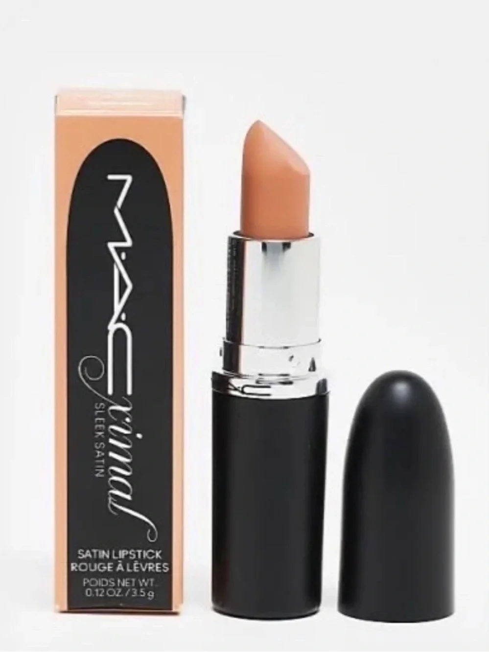 MAC MACXIMAL #837 PEACHSTOCK ~ Sleek Satin Lipstick Full Size 0.12oz/3.5g NEW